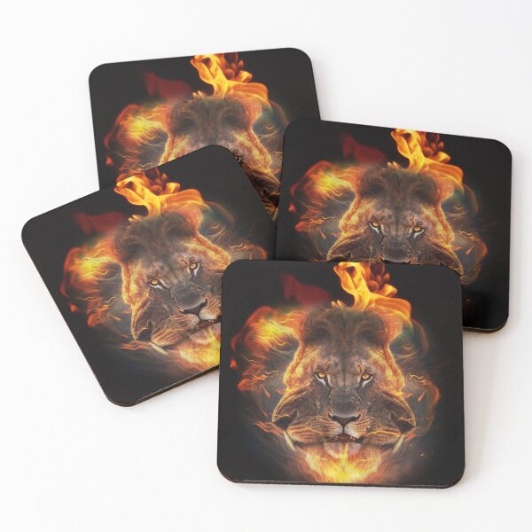 Item preview, Lion Face Ghostly Fire Image designed and sold by Patrick J Land.