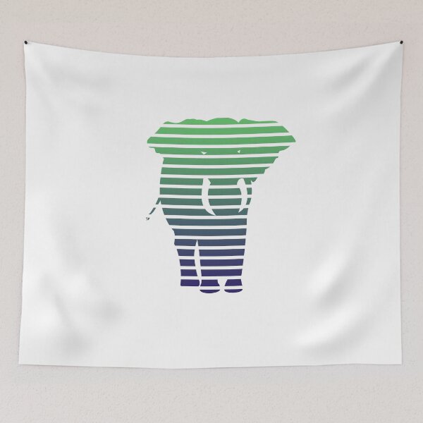 Item preview, Elephant silhouette lines duotone design designed and sold by Endorfin Garment.