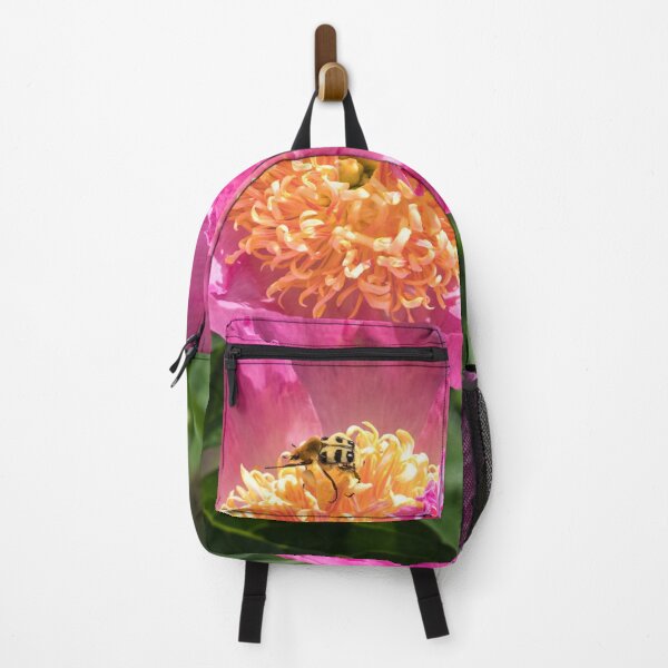 Item preview, Cute Little Beetle Nectaring on a Splendid Peony Flower designed and sold by Georgia Mizuleva.