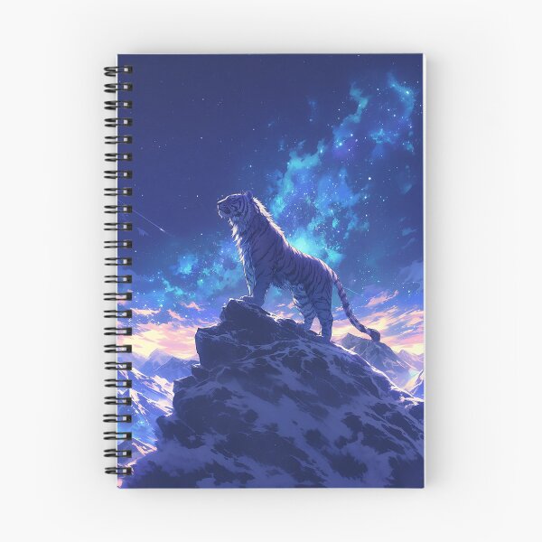 Item preview, Tiger with Long Mane on Mountain Under Starry Night designed and sold by Christian Weiss.