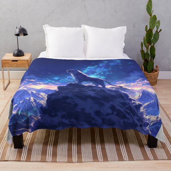 Item preview, Tiger with Long Mane on Mountain Under Starry Night designed and sold by Christian Weiss.
