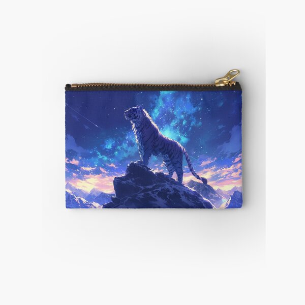 Item preview, Tiger with Long Mane on Mountain Under Starry Night designed and sold by Christian Weiss.