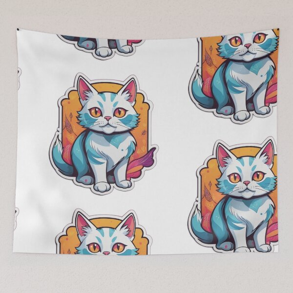 Item preview, Cute Cat Sticker - Adorable and Playful Feline Design designed and sold by Icenutikul1122.