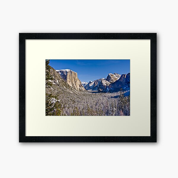 Yosemite Valley Winter Framed Art Print