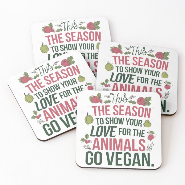 Item preview, This Is the Season to Show Your Love for Animals - Go Vegan designed and sold by ArtfullyJua.