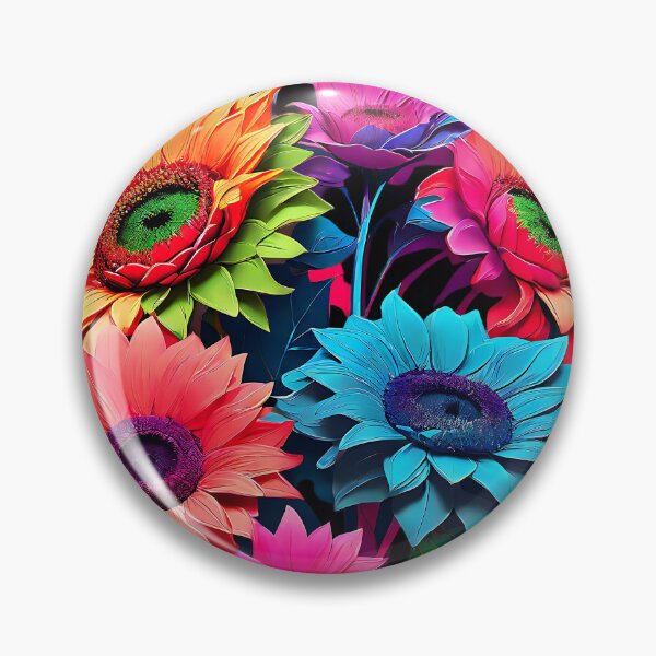 Item preview, Bright multicolored sunflowers designed and sold by Tchoice.