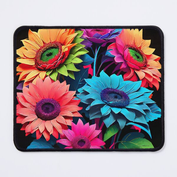 Item preview, Bright multicolored sunflowers designed and sold by Tchoice.