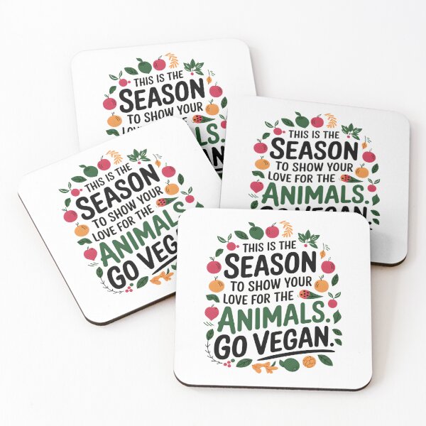 Item preview, This Is the Season to Show Your Love for Animals - Go Vegan designed and sold by ArtfullyJua.