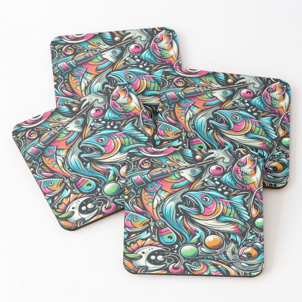 Item preview, falcon88 "Vibrant Graffiti Fishing Chaos" designed and sold by Imaginarium of Chaos falcon88 .