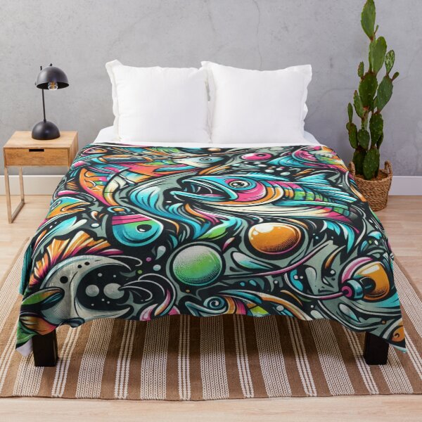 Item preview, falcon88 "Vibrant Graffiti Fishing Chaos" designed and sold by Imaginarium of Chaos falcon88 .