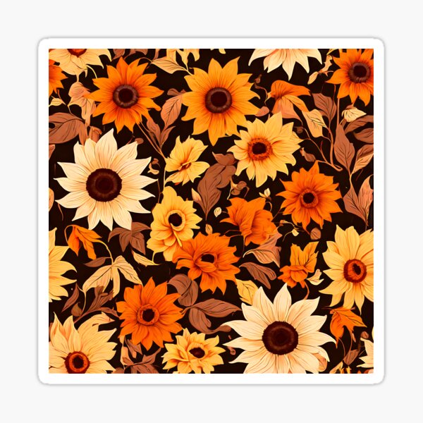 Item preview, A vintage-inspired sunflower pattern designed and sold by Tchoice.