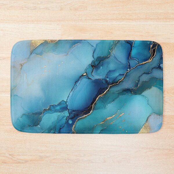 Item preview, Oceanic Depths: Blue and Gold Fluid Art designed and sold by Suzana Djordjevic.