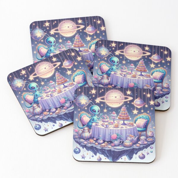 Item preview, floating asteroid tea party designed and sold by Dominika Farkašová.