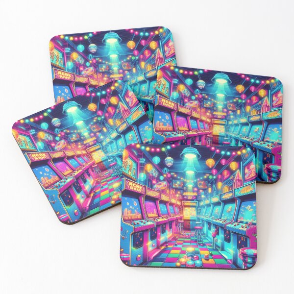 Item preview, Nostalgic retro arcade scene designed and sold by Dominika Farkašová.