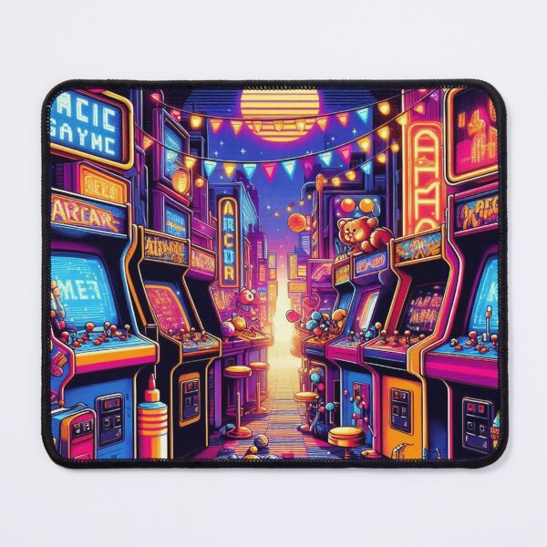 Item preview, neon lights and pixelated characters designed and sold by Dominika Farkašová.