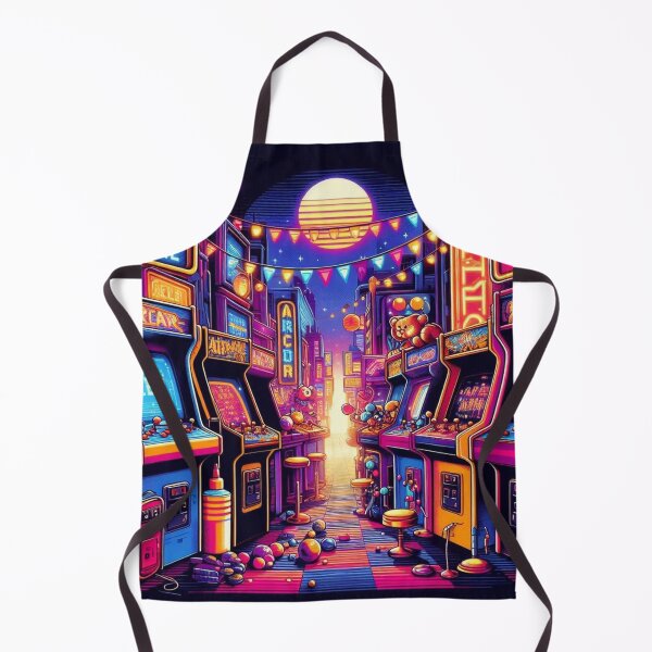 Item preview, neon lights and pixelated characters designed and sold by Dominika Farkašová.