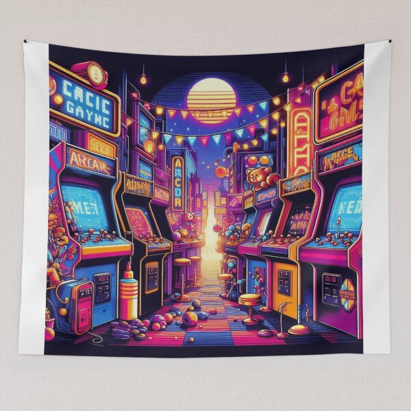 Item preview, neon lights and pixelated characters designed and sold by Dominika Farkašová.