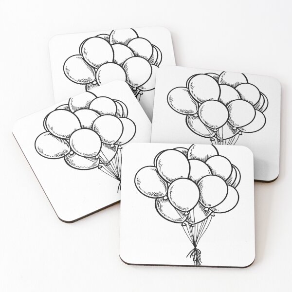 Item preview, Balloons Line Drawing designed and sold by GeoSketchWear.