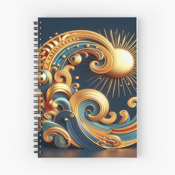 Item preview, A colourful masterpiece: golden waves in bright colours designed and sold by FotoworldEdel.