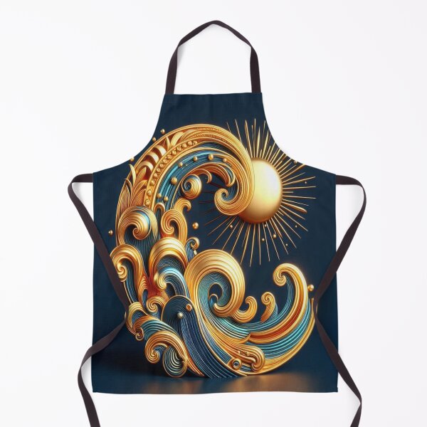 Item preview, A colourful masterpiece: golden waves in bright colours designed and sold by FotoworldEdel.