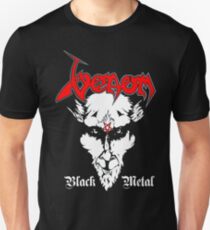 Venom-Schwarzes Metall Slim Fit T-Shirt