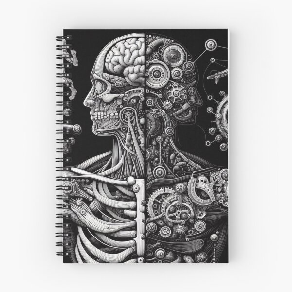 Item preview, mechanical and organic human anatomy illustration designed and sold by TheOldMuflon.