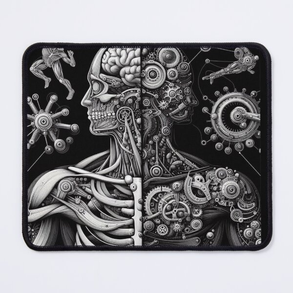 Item preview, mechanical and organic human anatomy illustration designed and sold by TheOldMuflon.