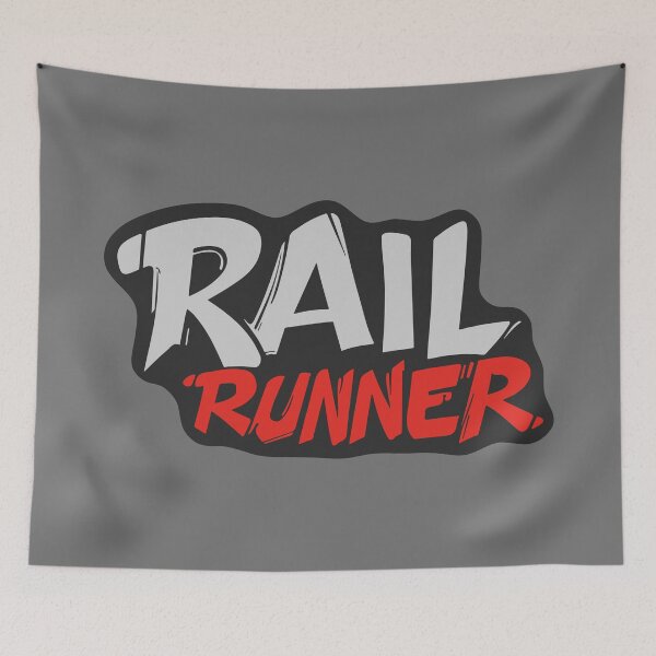 Item preview, Graffiti "RAIL RUNNER" Blanco / Rojo designed and sold by CleverHeadz.