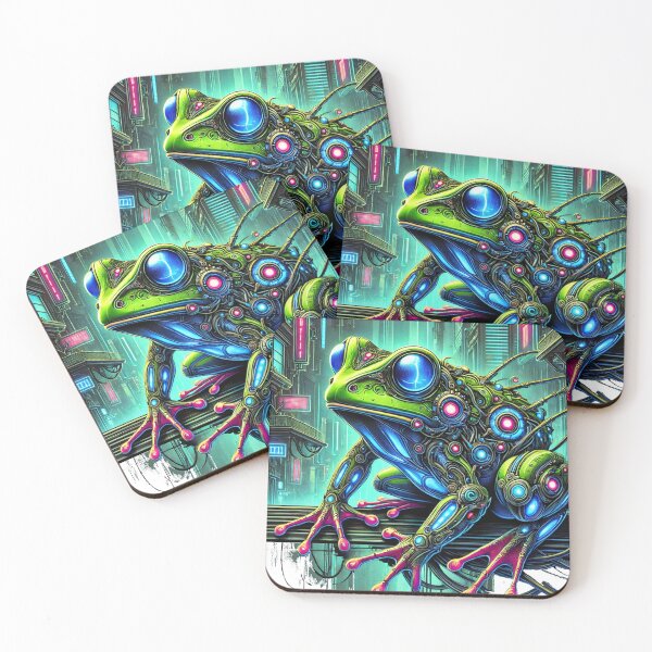 Item preview, Cybernetic Neon Frog designed and sold by Mjonkey.