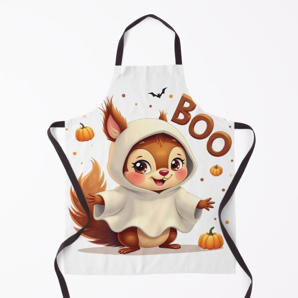 Item preview, BOO! Halloween Squirrel in Ghost Costume: Spooky Vibes Design designed and sold by Rio77 Styles.