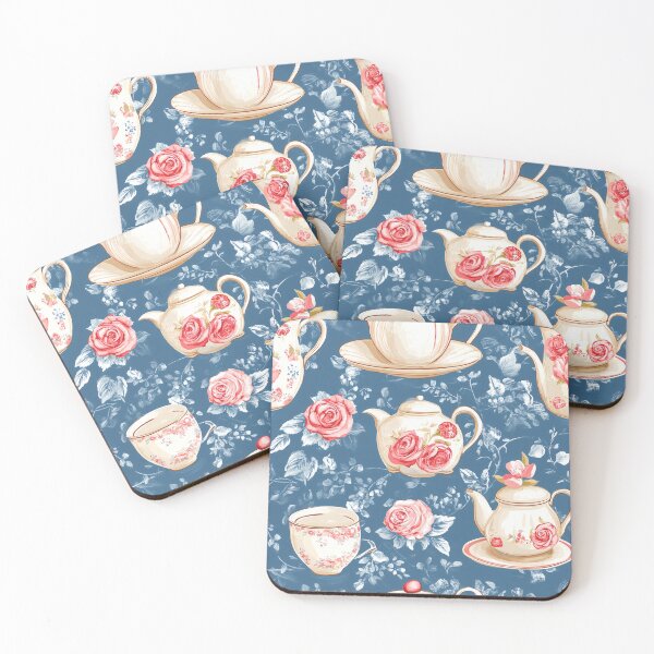 Item preview, Floral teapots, cups, vintage design. designed and sold by TAgod01.