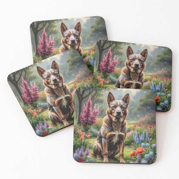 Item preview, Quade Red Australian Cattle Dog Portrait Art designed and sold by Heart and Soul Studio.