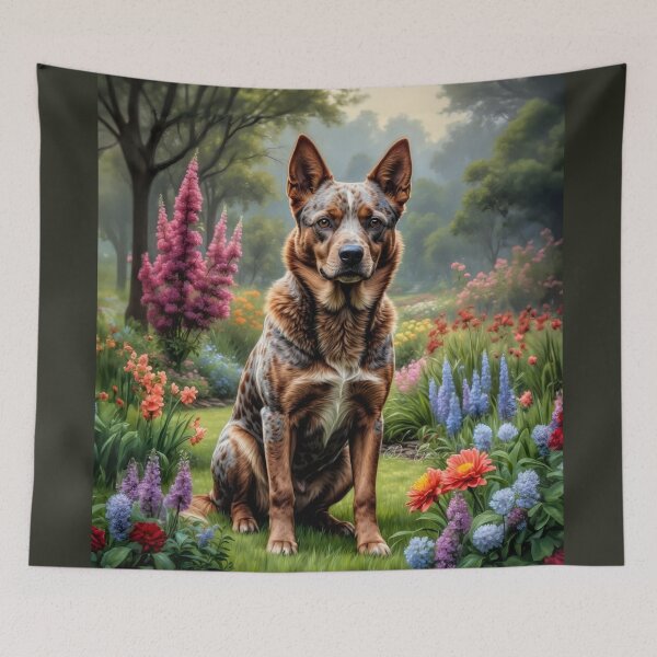 Item preview, Quade Red Australian Cattle Dog Portrait Art designed and sold by Heart and Soul Studio.