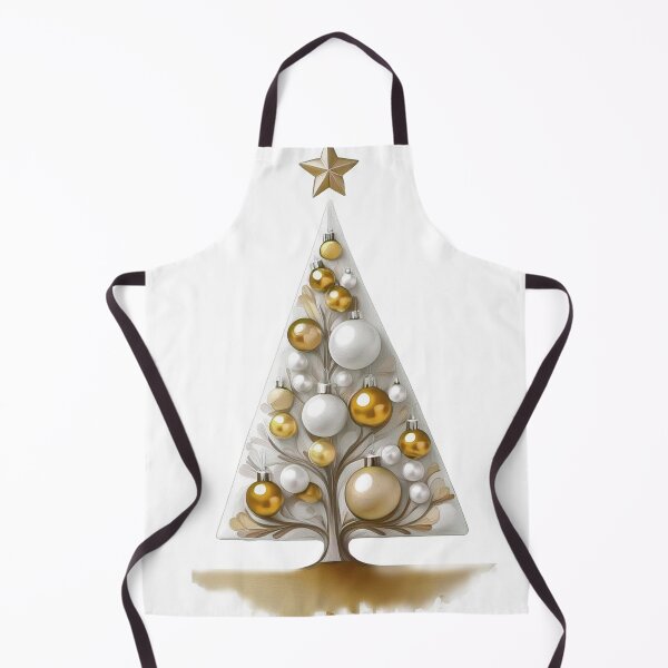 Item preview, Christmas tree with beautiful ornaments, delicate, ephemeral, stylish Christmas tree pattern in 3D technique, silver and gold. designed and sold by My-fake-places.
