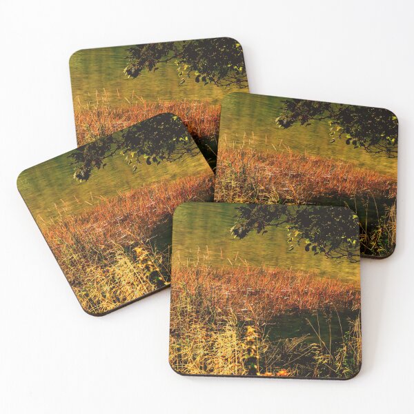 Item preview, On Golden Pond. Digitally enhanced reedbed on a pond of water. designed and sold by prestongeorge.