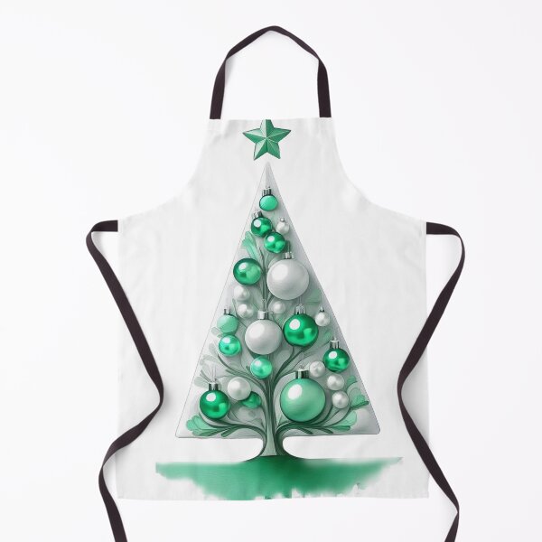Item preview, Christmas tree with beautiful ornaments, delicate, ephemeral, stylish Christmas tree pattern in 3D technique, silver and light turquoise green. designed and sold by My-fake-places.