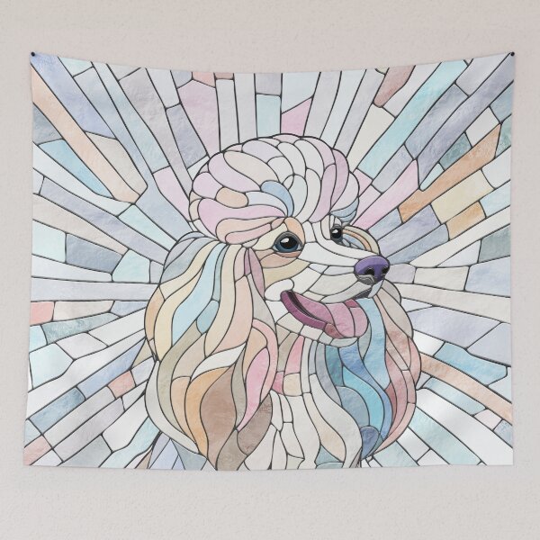 Item preview, Poodle - pastel mosaic art designed and sold by k9printart.