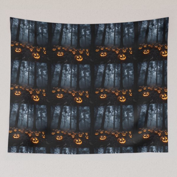 Item preview, Haunted Halloween Night with Pumpkins designed and sold by VibrantCo.