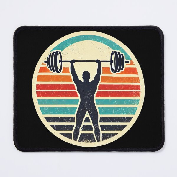 Item preview, Vintage Bodybuilder Lifting at Sunset designed and sold by Blink Art Studio.