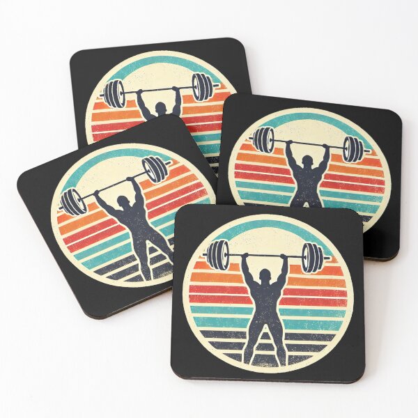 Item preview, Vintage Bodybuilder Lifting at Sunset designed and sold by Blink Art Studio.