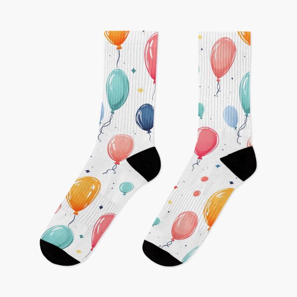 Item preview, Colorful Balloons Going Up - Whimsical Hand-Drawn Illustration designed and sold by ArtfullyJua.