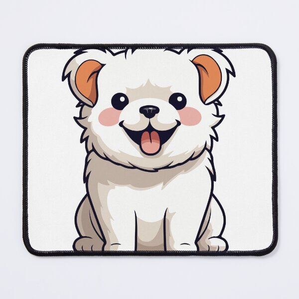 Item preview, cute white dog designed and sold by roasted-peanuts.