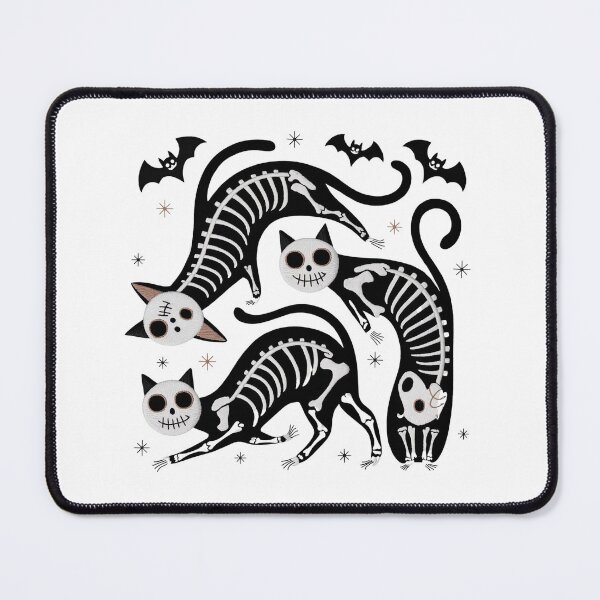 Item preview, Halloween Cat Bones: Playful Skeletons with Bats & Stars Design designed and sold by Rio77 Styles.