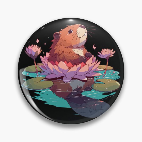 Artikelvorschau, Kawaii Biberbad mit Seerose entworfen und verkauft von TomFrontierArt.