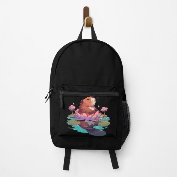 Item preview, Kawaii Beaver Bath With Water Lily designed and sold by TomFrontierArt.