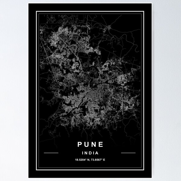 Item preview, Pune City Map designed and sold by SHAMPAIN-ART-CO.