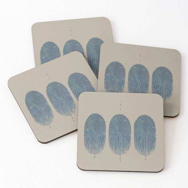 Item preview, Three Navy Fingerprints designed and sold by Blink Art Studio.
