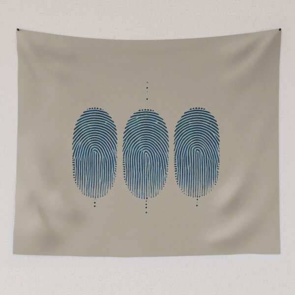 Item preview, Three Navy Fingerprints designed and sold by Blink Art Studio.