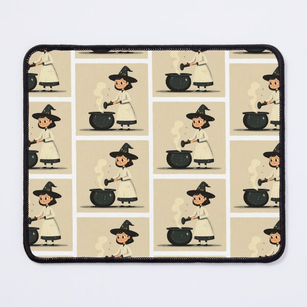 Item preview, Cute witch stirring a cauldron with a smile. designed and sold by MystiS.
