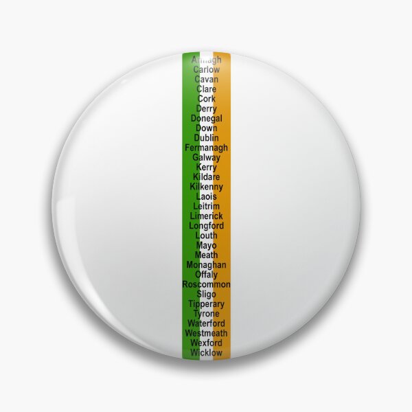 Item preview, Irish Flag 32 County Names designed and sold by REAL IRISH GIFTS.